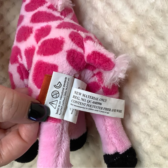 Adventure Planet Pink Plush Giraffe Stuffed Animal Toy Wired Legs - Picture 10 of 13